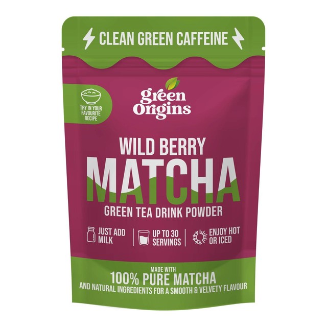 Green Origins wild berry matcha powder 75g (British brand)