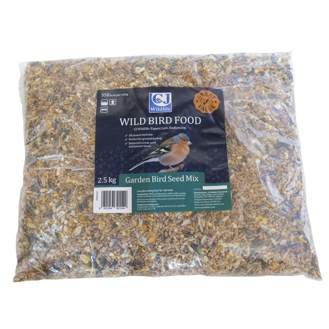 CJ Wildlife garden seed mix bag, imported from the UK