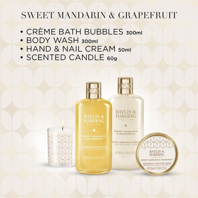 Baylis & Harding Sweet Mandarin & Grapefruit bathing gift set - British product