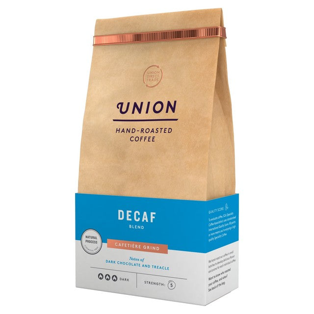 Union Hand-Roasted decaf cafetiere grind ground coffee 200g (British brand)