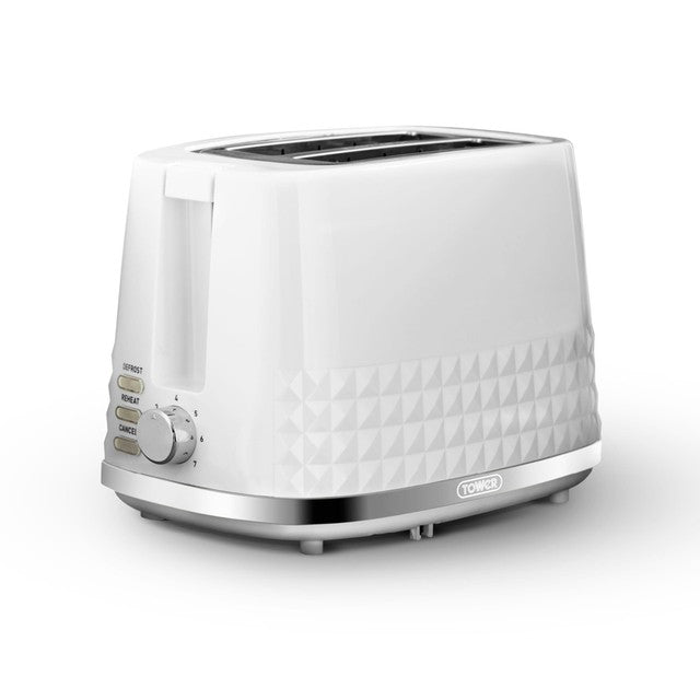 Tower Solitaire 2 slice toaster white (British brand)
