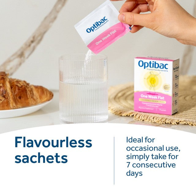 Optibac Probiotics One Week Flat 7 Sachets, imported from the UK