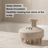 FUL Scalp Massager Brush White Silicone - British product