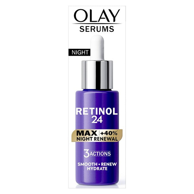 Olay Retinol Max Night Face Serum 40ml, imported from the UK