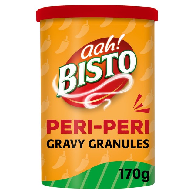 Bisto Peri-Peri Gravy Granules jar, imported from the UK