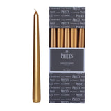 Price's gold dinner candle 25cm, imported from the UK