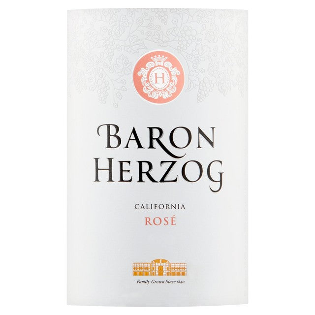 Baron Herzog rosé wine 75cl - British product
