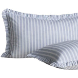 M&S striped ruffle bedding super king blue mix - British product