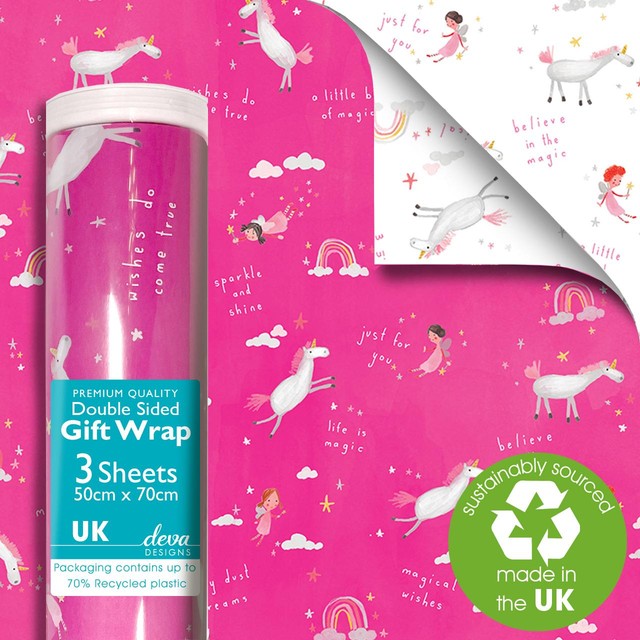 Deva Designs gift wrap sheets 50cm x 70cm imported from the UK