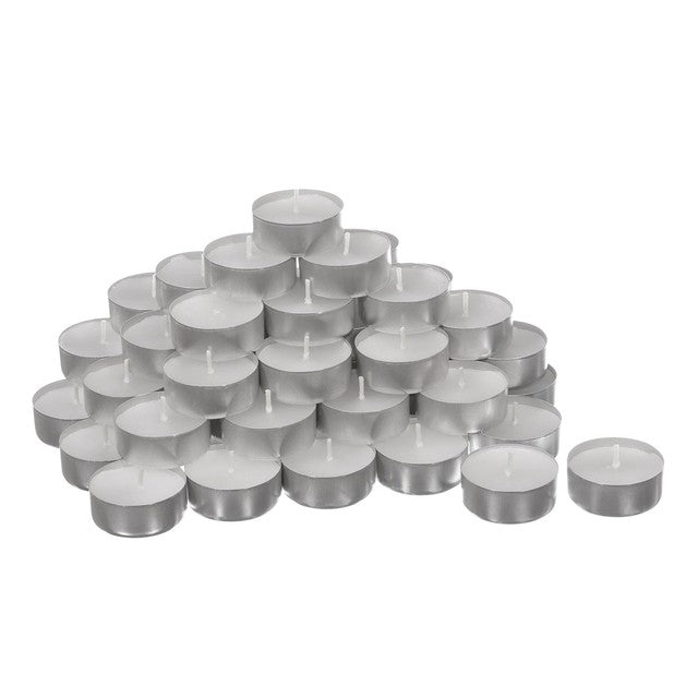 Price's Candles white unscented tea lights 50 pack, imported from the UK