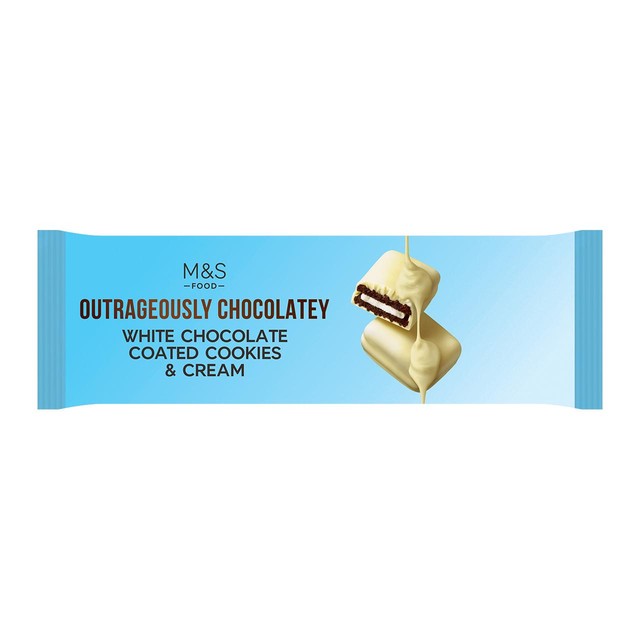 M&S white chocolate coated cookies & cream, imported from the UK