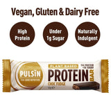 Pulsin Vegan Choc Fudge protein bar 57g, imported from the UK