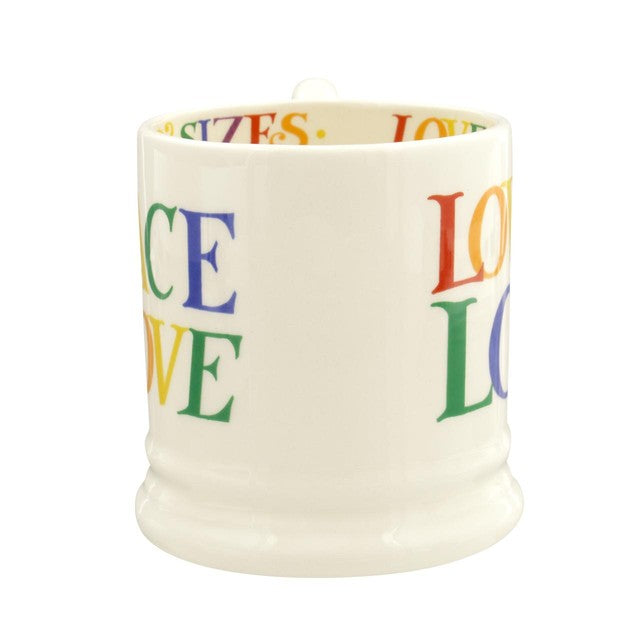 Emma Bridgewater Rainbow Toast Love is Love mug 1/2 pint - British product