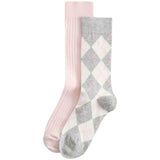 M&S womens argyle crew socks light grey mix (British brand)