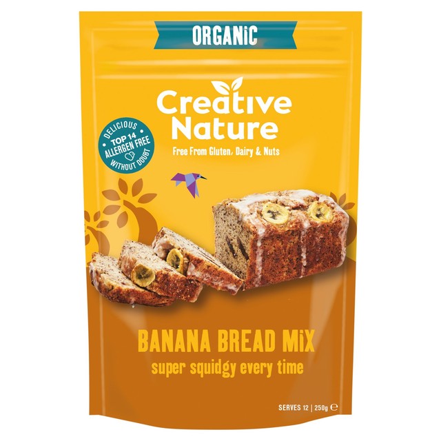 Creative Nature organic wholegrain banana bread mix 250g - British product