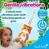 Brush-Baby Toby Tiger electric toothbrush for kids - British product