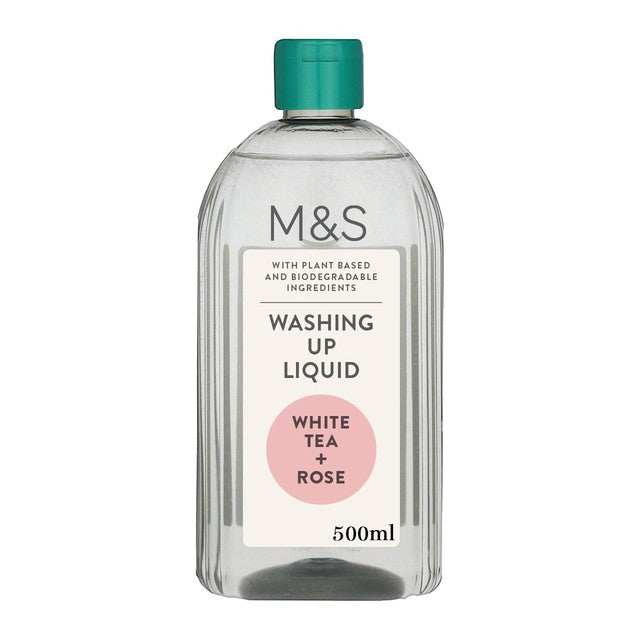 M&S white tea & rose washing up liquid 500ml, imported from the UK