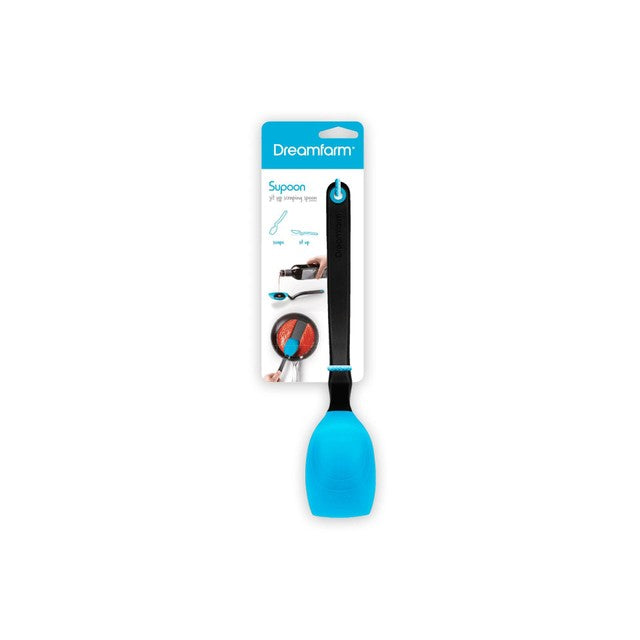 Dreamfarm Supoon blue silicone scraping spoon - British product