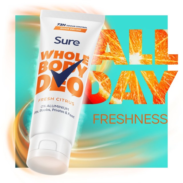Sure fresh citrus deodorant cream 75ml (British brand)