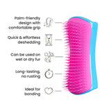 Tangle Teezer De-shedding Dog Grooming Brush Blue Pink, imported from the UK