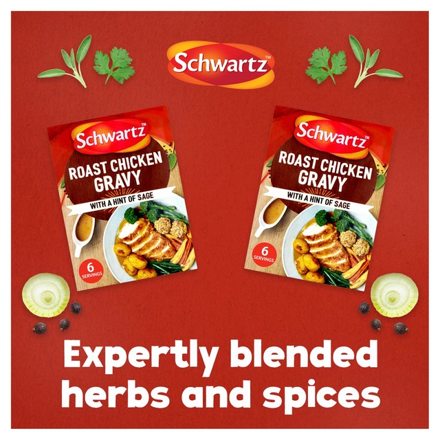 Schwartz roast chicken gravy mix with sage and parsley sachet (British brand)