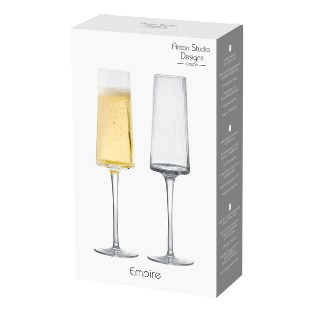 Anton Studio Designs Empire champagne flutes 250ml - British product