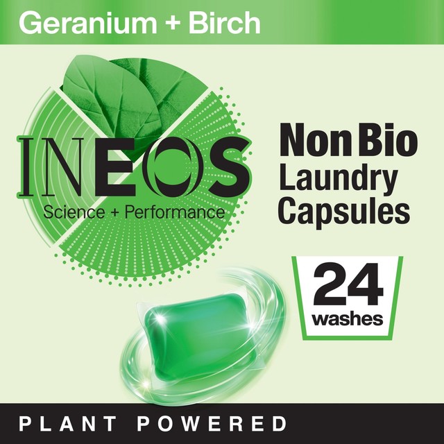 INEOS Non Bio Laundry Capsules Geranium + Birch 24 Washes, UK version