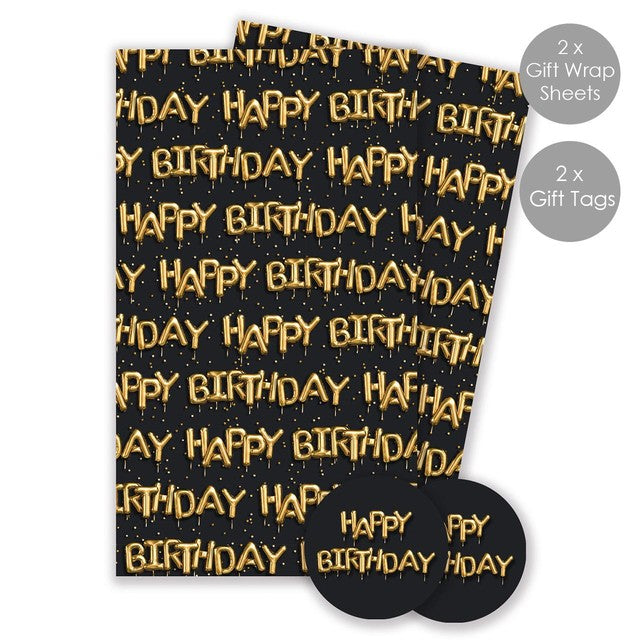 Abacus Birthday Balloons gift wrap pack 2 pack - British product