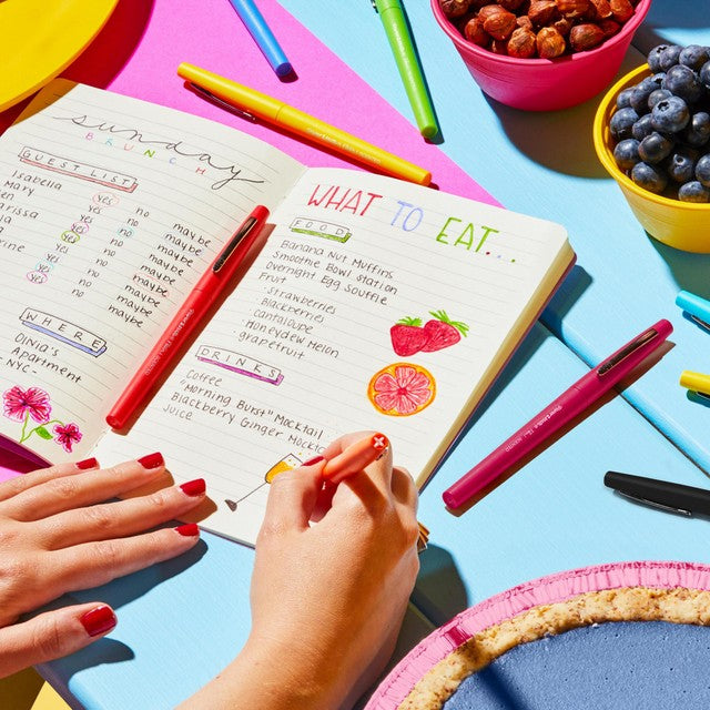 Paper Mate scented felt tip pens with 0.7mm fibre tip and 12 colours, imported from the UK
