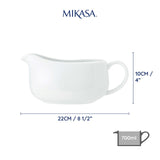 Mikasa Chalk porcelain gravy and sauce boat 700ml, imported from the UK