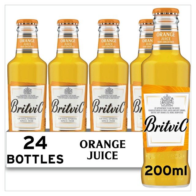 Britvic orange juice from concentrate 24 x 200ml - British product