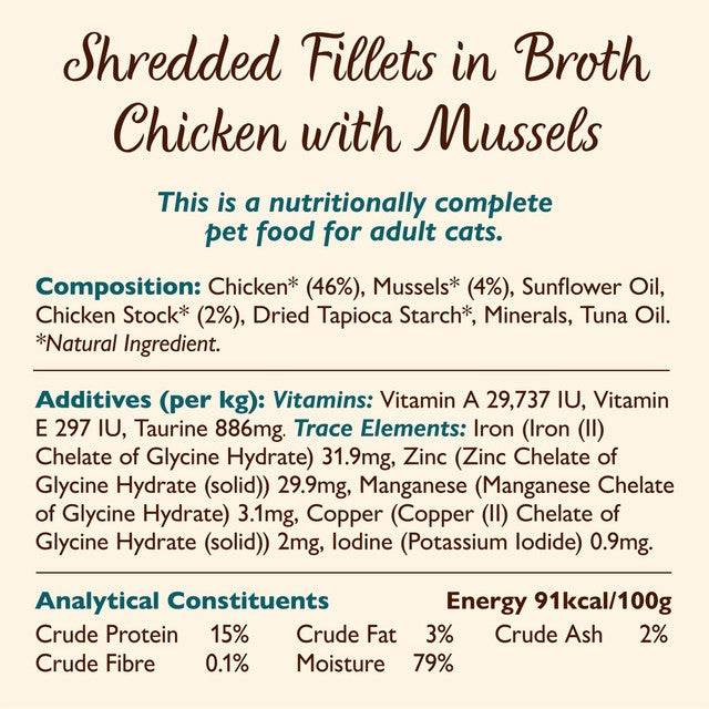 Lily's Kitchen shredded fillets cat food variety pack 8x70g, UK version