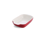 KitchenAid Empire Red stoneware rectangular casserole dish with bamboo lid 32cm, UK version