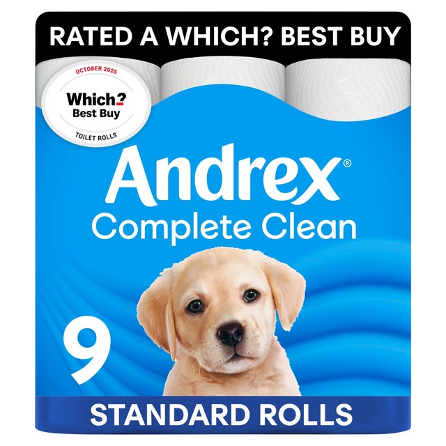 Andrex Complete Clean toilet roll 9 rolls - British product