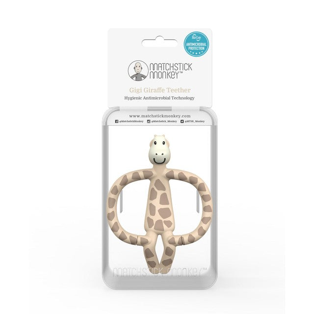 Matchstick Monkey Gigi Giraffe teether 11cm, imported from the UK