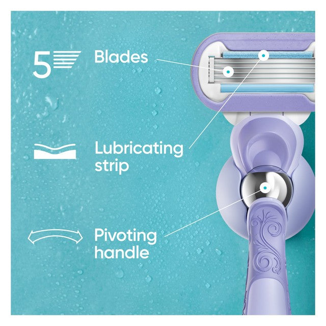 Gillette Venus Deluxe Smooth Swirl Contour razor blades 6-pack, UK version