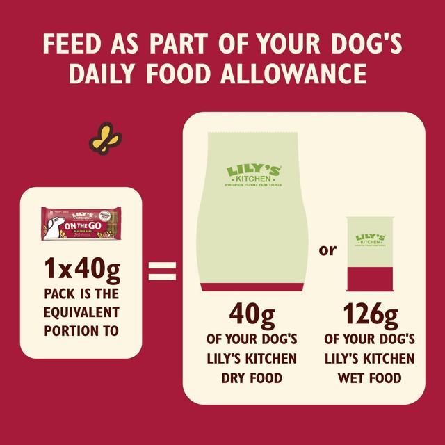 Lily's Kitchen beef dog food bars 2x 40g, UK version