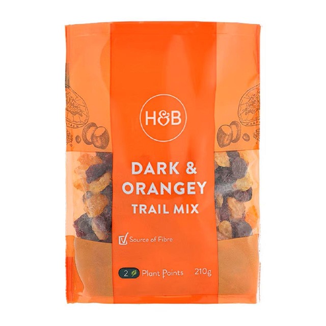 Holland & Barrett dark and orangey trail mix 210g, UK version