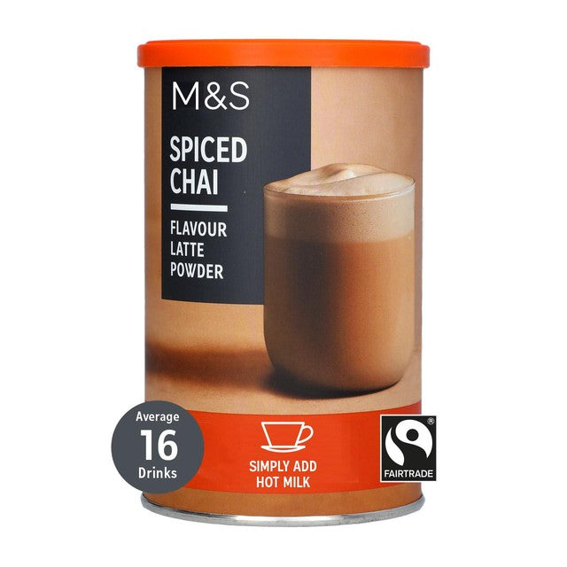 M&S Spiced Chai Latte Powder 250g, imported from the UK