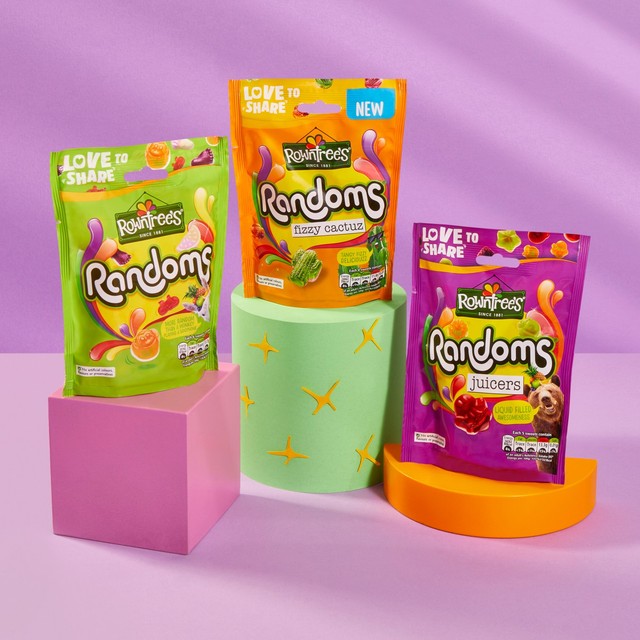Rowntree's Randoms Fizzy Cactuz fruit flavour jellies 130g, imported from the UK