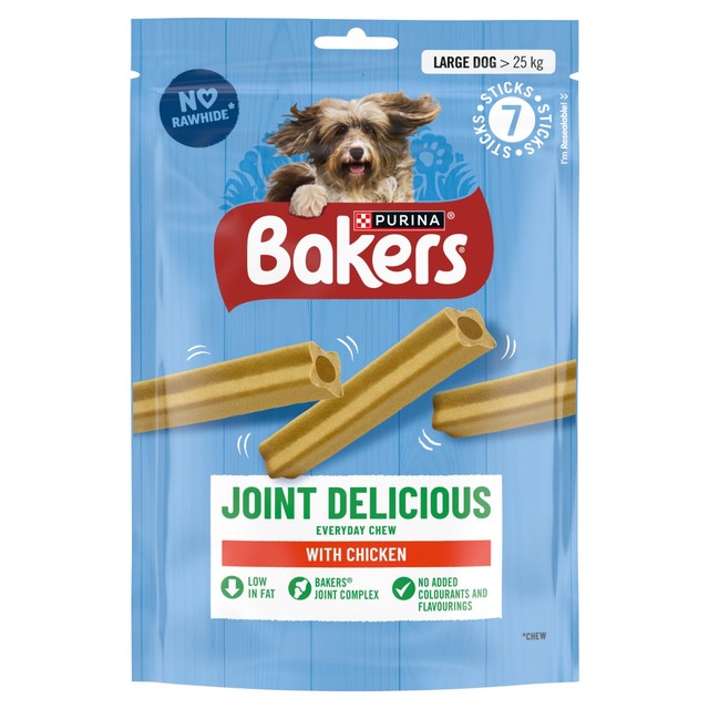 Bakers Joint Delicious Chicken Dog Chews for Large Dogs 240g - British product