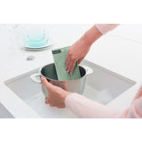 Brabantia microfibre cleaning pads jade green set of 3 16x22cm - British product