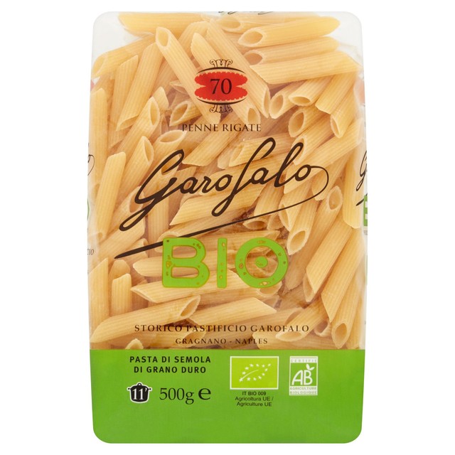 Garofalo Organic Penne Ziti Rigate dry pasta 500g, UK version