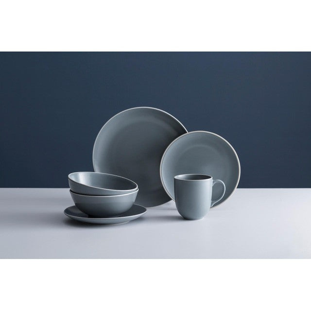 Mason Cash Grey 12 piece stoneware dinner set, imported from the UK
