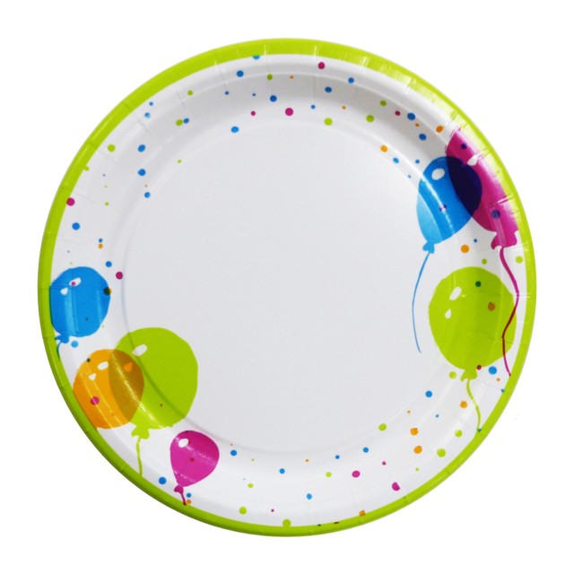 Papier+Design Bio Ballons Pappteller 22cm - Britisches Produkt