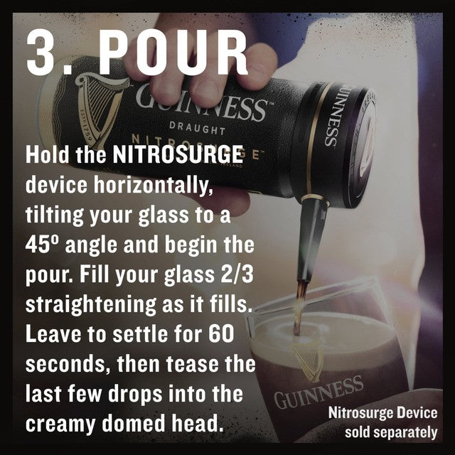 Bière Guinness Draught Nitrosurge en canettes de 10 x 558 ml - Produit britannique