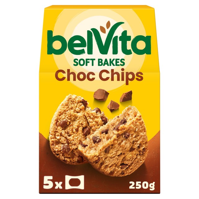 Belvita Choc Chips Soft Bakes breakfast biscuits 5 pack - British product