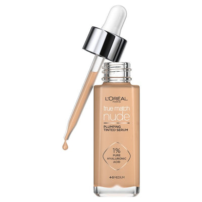 M&S L'Oreal Paris True Match Plumping Tinted Skin Serum 4-5 Medium Hybrid Serum 30ml- Buy online at McGrocer