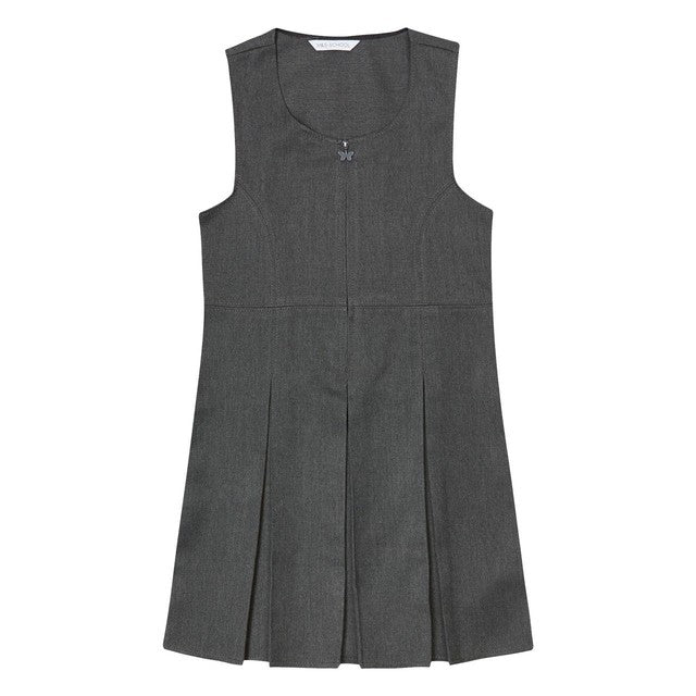 M&S Girls School Pinafore Grey 6-7 Years, imported from the UK