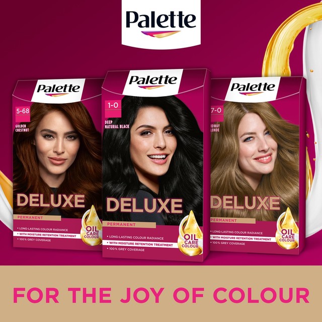 Schwarzkopf Palette Deluxe deep black permanent hair dye (British brand)